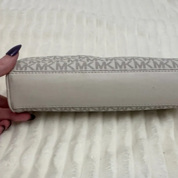Michael Kors Cream Monogram Pouch - Picture 3 of 5